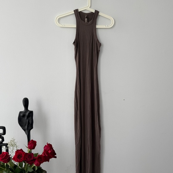 SKIMS Halter Dress in Taupe - Picture 4 of 5